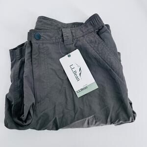 LL Bean Gray Nylon Cargo Men’s Shorts Large NWT